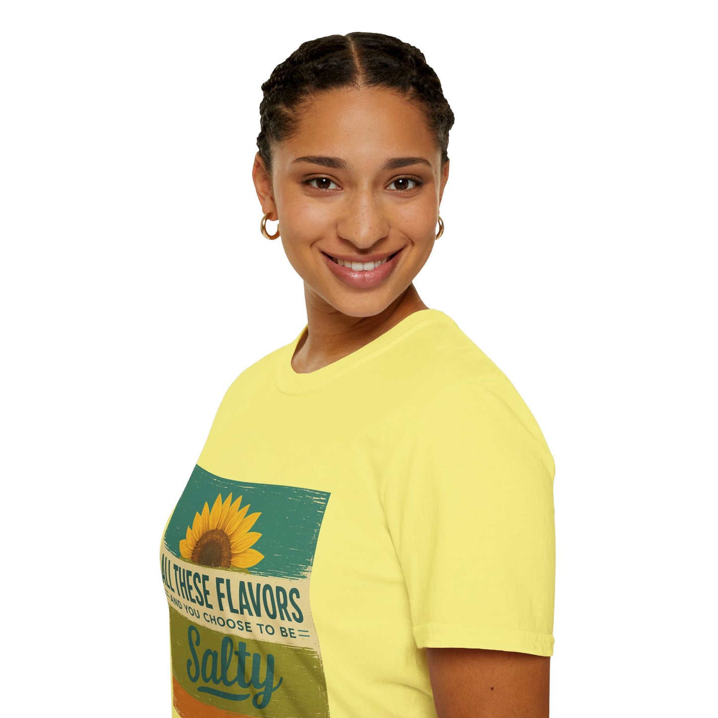Sunflower Salty T-Shirt: Unisex Softstyle Tee for Sunshine Lovers, Casual Wear, Birthday Gift, Summer Vibes, Relaxed Style