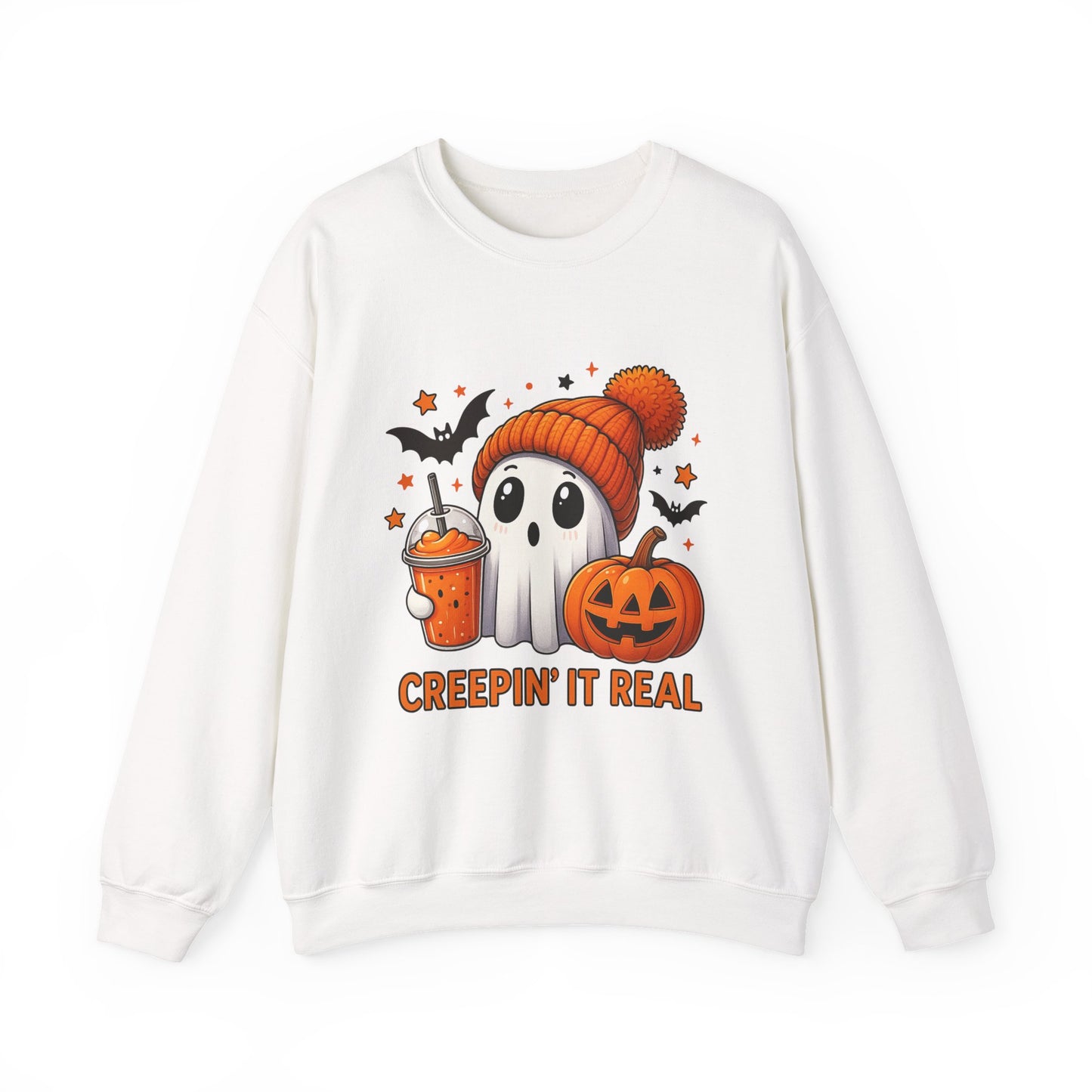 Creepin' It Real Ghost Halloween Sweatshirt