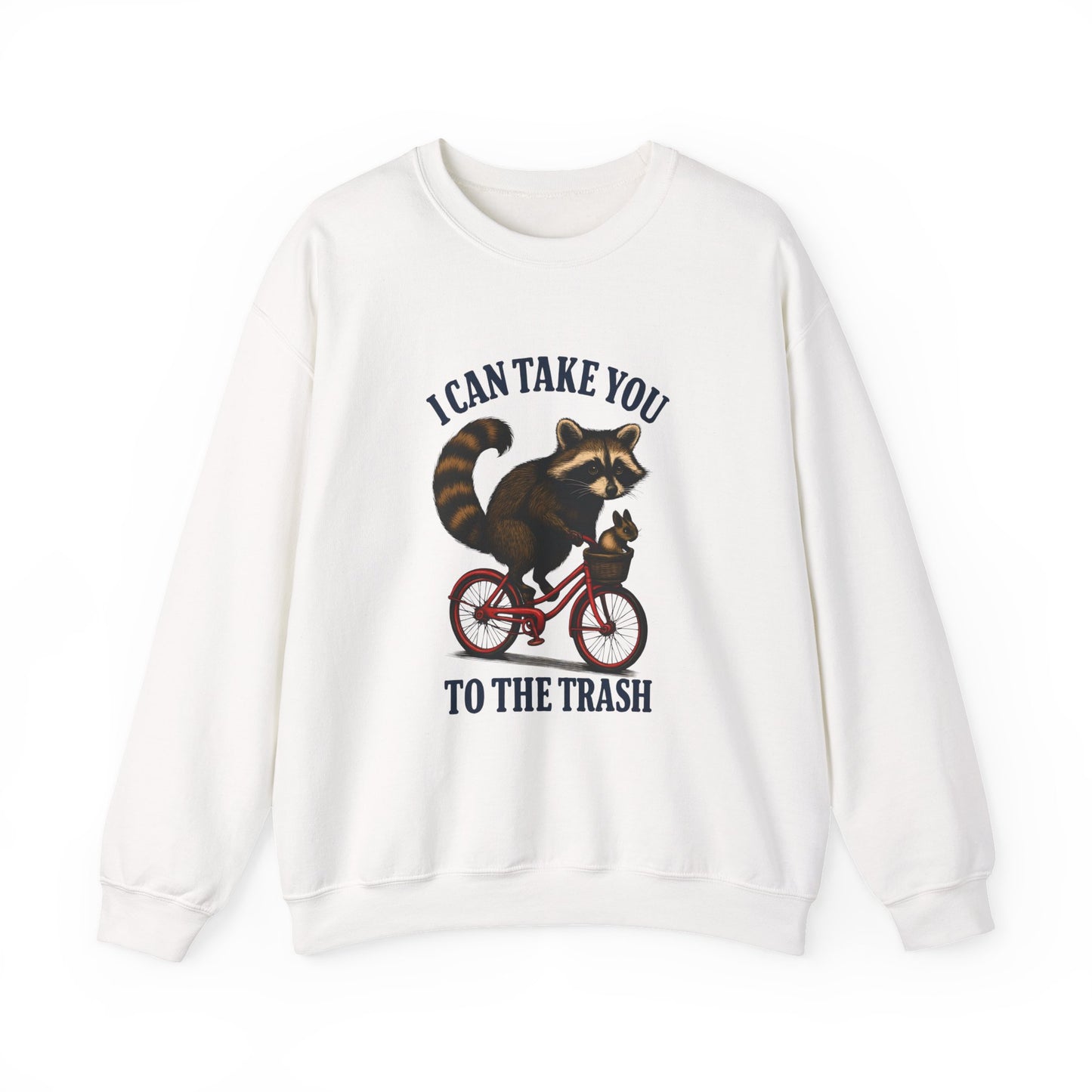 Creepy Clown Raccoon Halloween Sweatshirt - Trash Ride