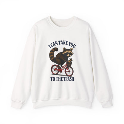 Creepy Clown Raccoon Halloween Sweatshirt - Trash Ride