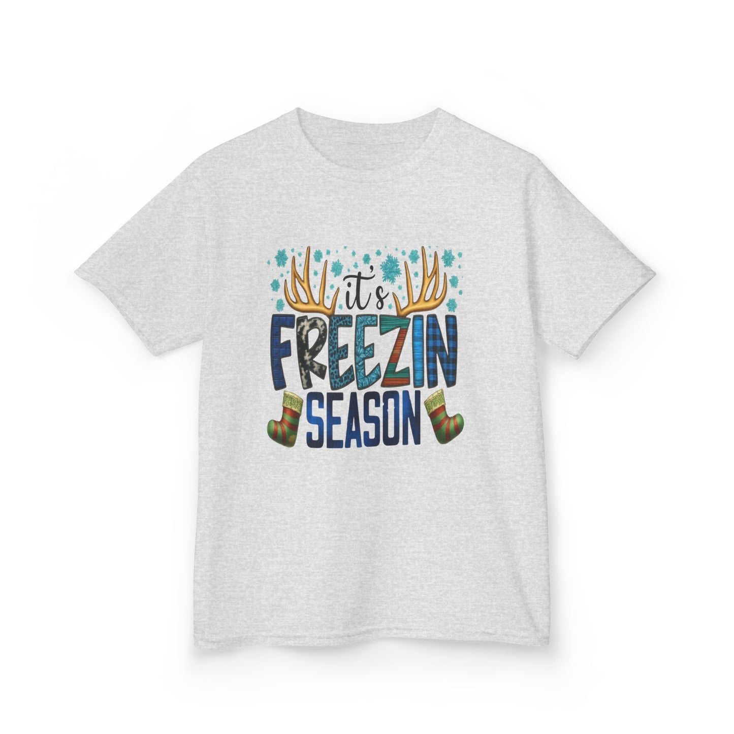It's FREEZIN' Season Dinosaur Kids Tee - Xmas Gift