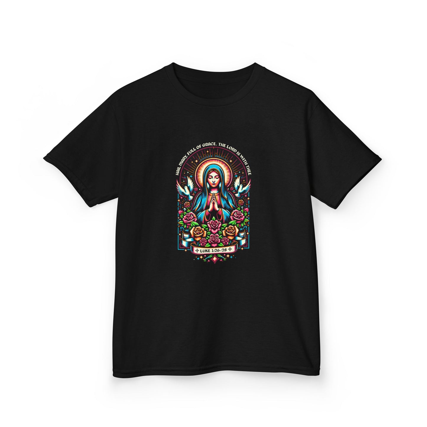 Virgin Mary Graphic Tee - Christmas Kids Shirt