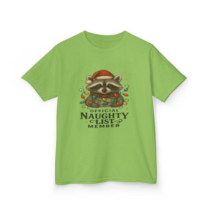 Naughty Raccoon Christmas Tee - Holiday Gift for Kids