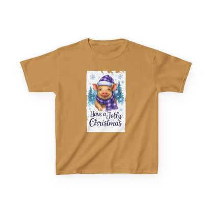 Jolly Pig Christmas Tee - Kids Holiday Shirt