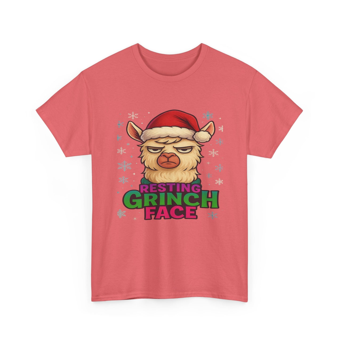 Grumpy Llama Face Christmas Tee