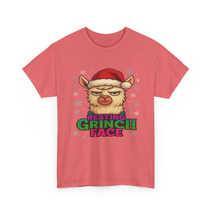 Grumpy Llama Face Christmas Tee