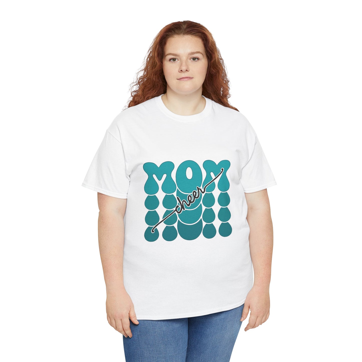 MOM Cheer – Turquoise Spirit Tee