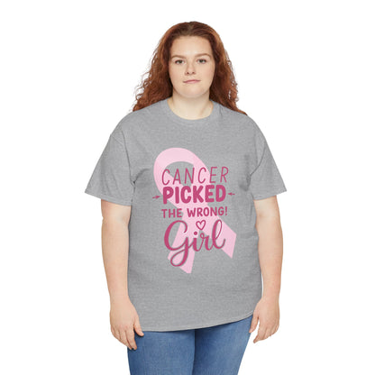 Cancer: The Wrong Picked Girl - Pink Ribbon Tee