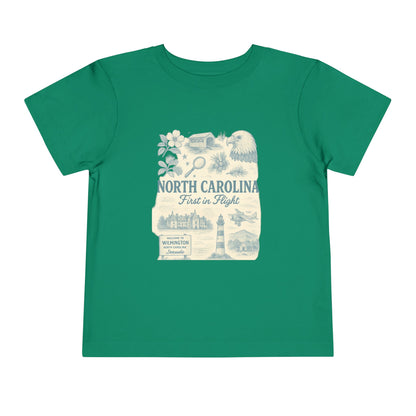 Toddler Tee - NC Landmarks Vintage First in Flight Design