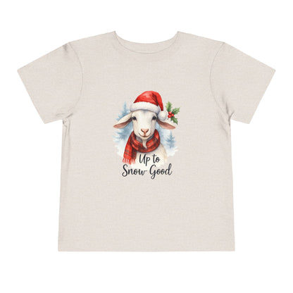 Up to Snow Good Goat Toddler Christmas Tee