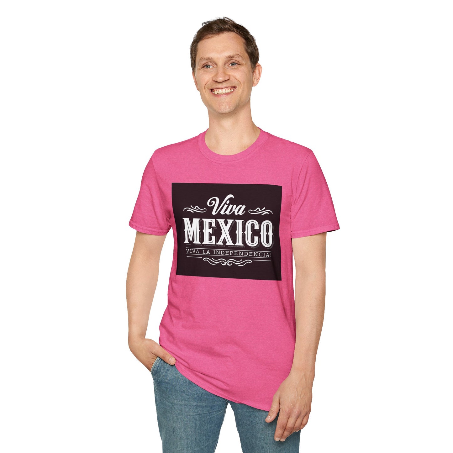 Viva Mexico Tees | Unisex Softstyle T-Shirt for Celebrations, Gifts, Independence Day, Weekend Outings, Casual Wear