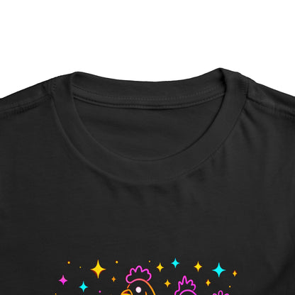 Toddler Halloween Tee - Playful Chickens & Pumpkins Design