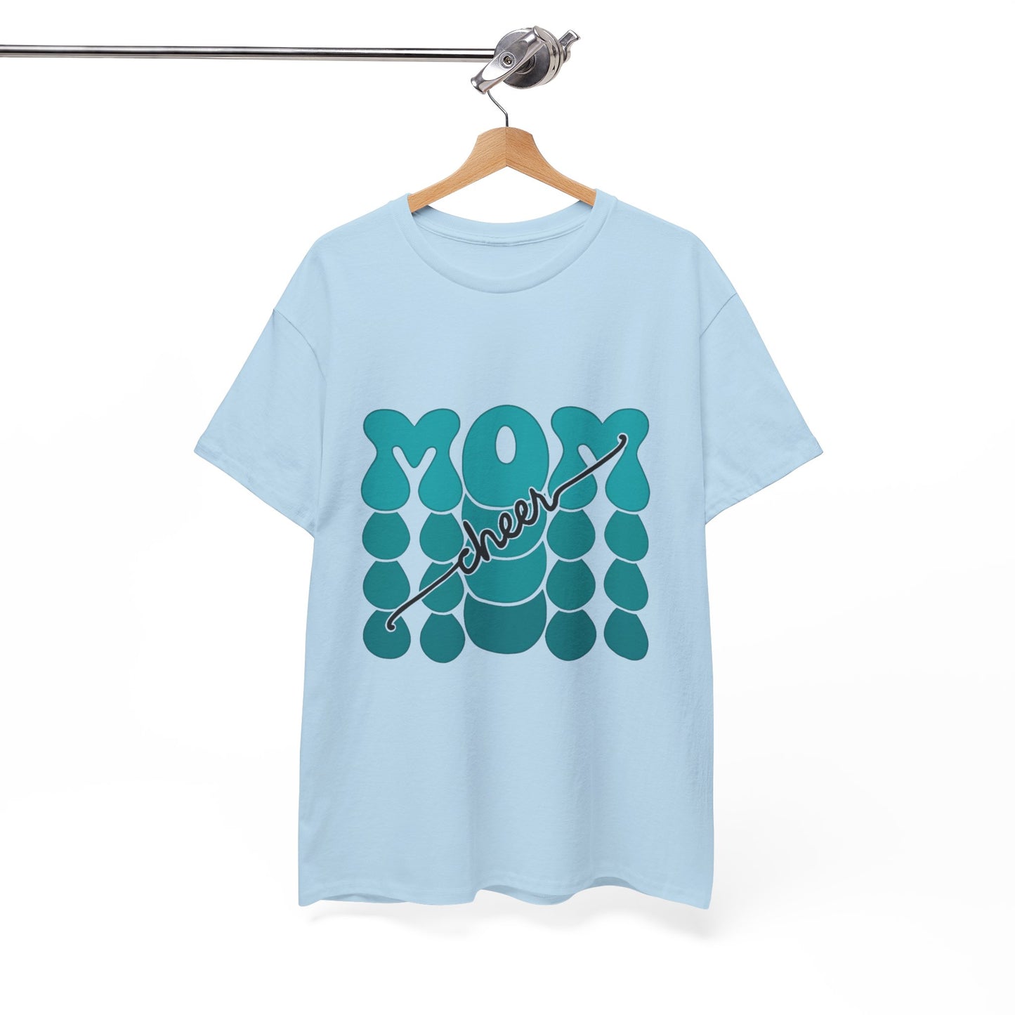 MOM Cheer – Turquoise Spirit Tee