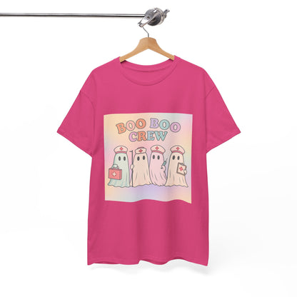Boo Boo Crew Nurse Ghost T-Shirt – Cute Pastel Halloween Medical Tee