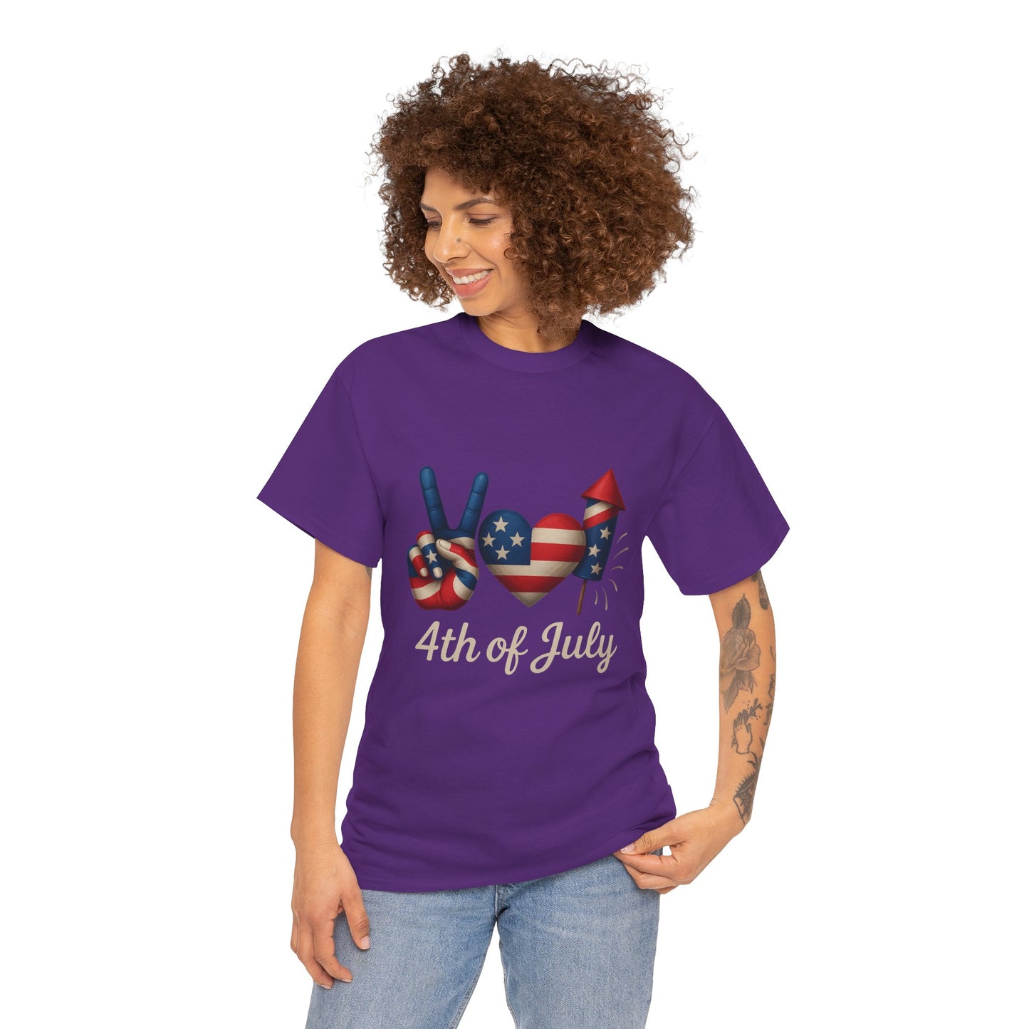 Peace Love Fireworks Tee – Patriotic 4th of July Shirt