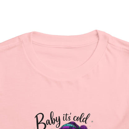 Baby It's Cold Outside Snowman Toddler Christmas Tee