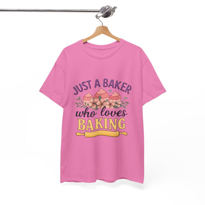 Baking Lover Tee with Cupcake and Rolling Pin Design