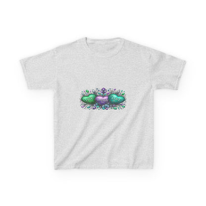 Live Laugh Love Dinosaur Heart Kids Christmas Tee