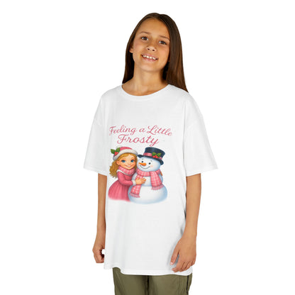 Kids Christmas Tee, Holiday T-shirt for Children, Cute Winter Gift, Frosty Snowman Design, Festive Family Photos