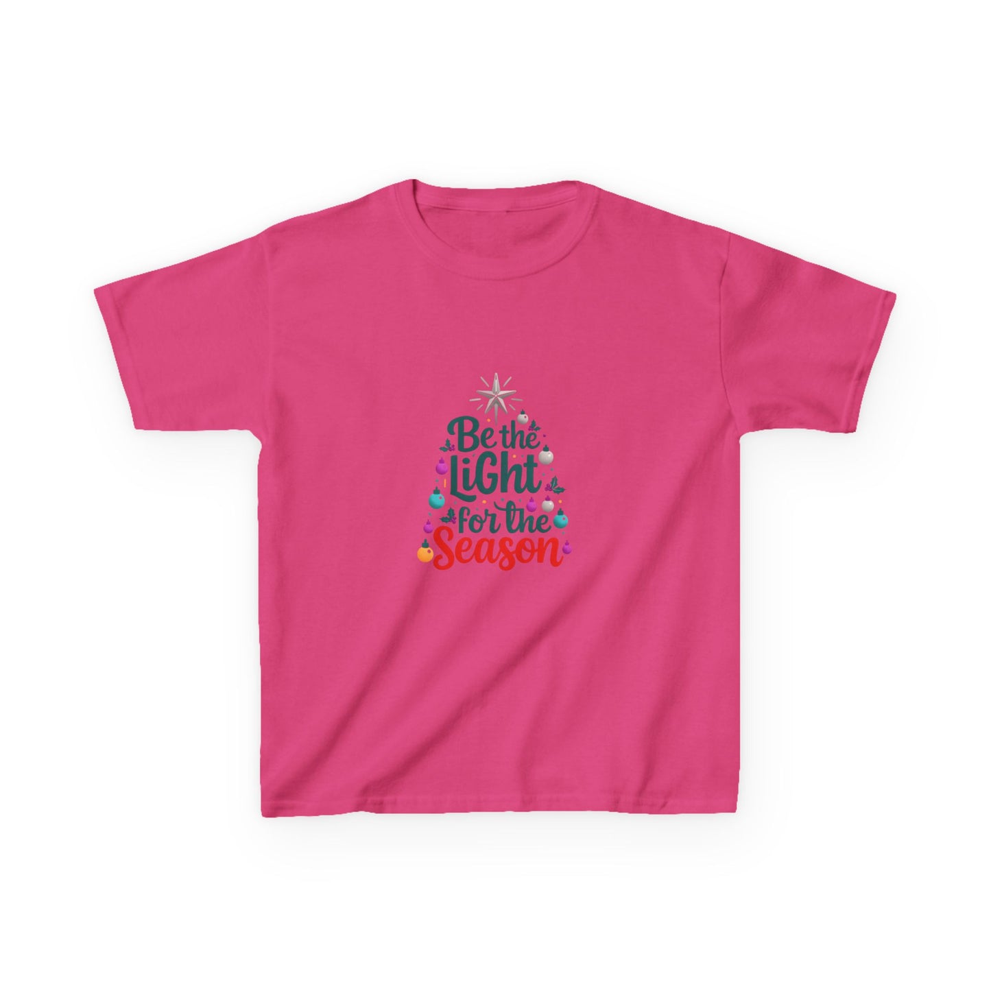 Be the LIGHT Christmas Tree Dino Kids Tee