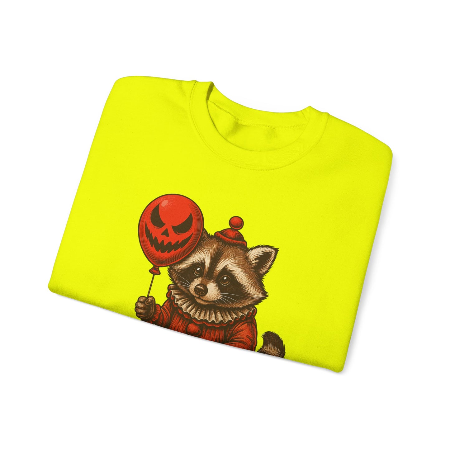 Creepy Clown Raccoon Halloween Sweatshirt