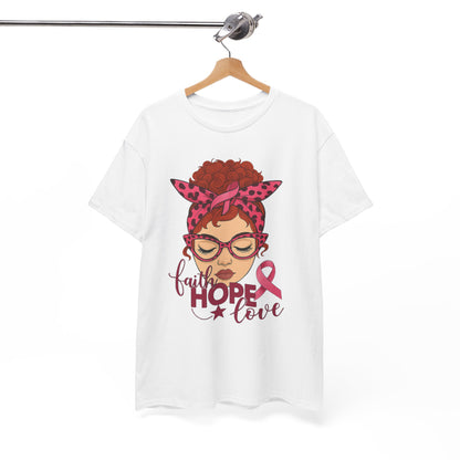 Hope, Faith & Love: Pink Ribbon Awareness Tee