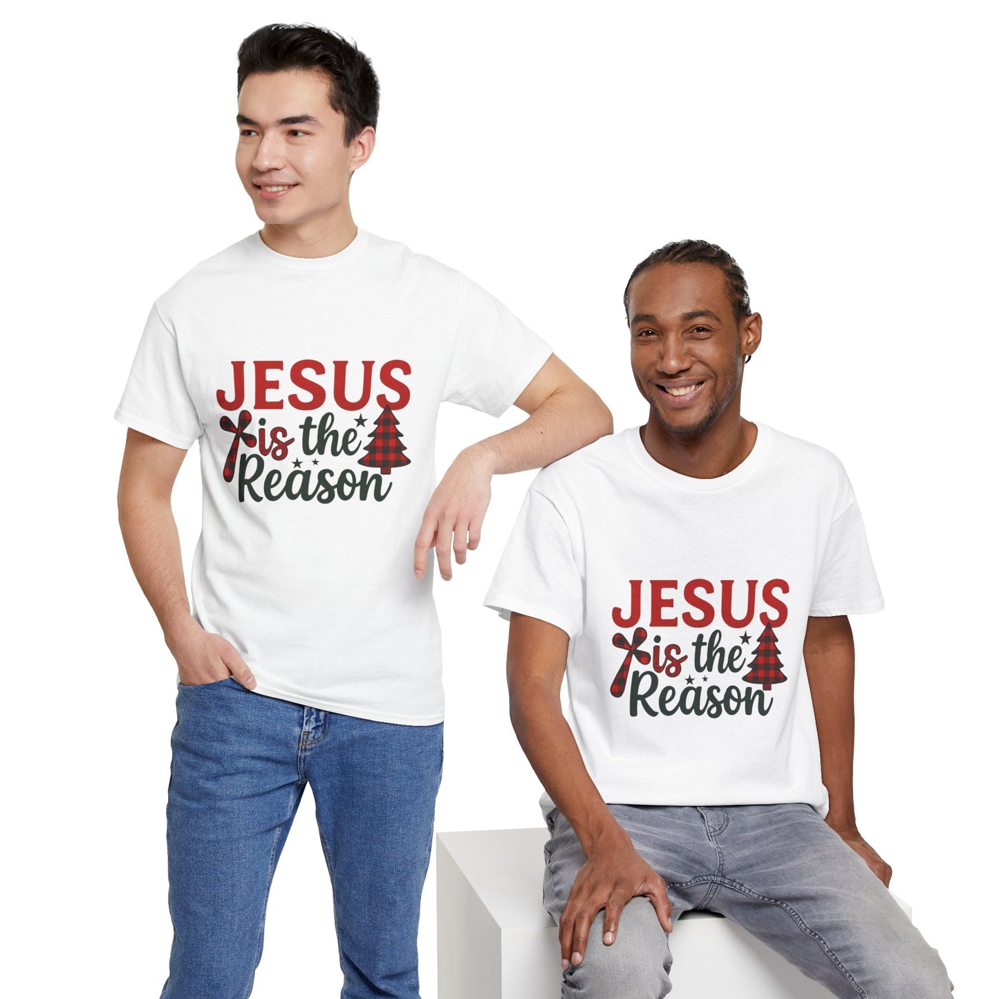 Jesus is the Reason Christmas Tee - Faith-Based Holiday Gift