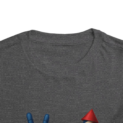 4th of July Peace & Heart Tee: Patriotic Toddler Shirt