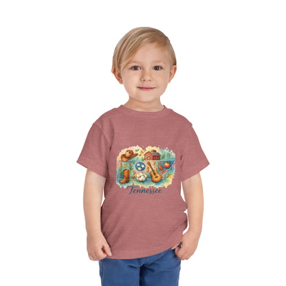 Toddler Tee Tennessee Watercolor Illustration