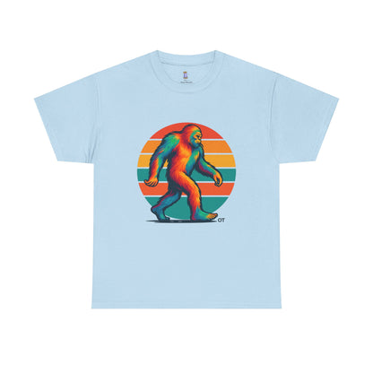 Colorful Bigfoot Unisex T-Shirt, Fun Graphic Tee for Nature Lovers, Perfect for Holidays, Festivals, Camping, Gifts