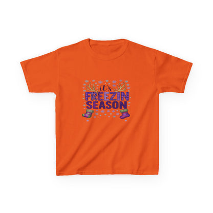 It's Freezin' Season Dino Christmas Tee - Kids Holiday Shirt