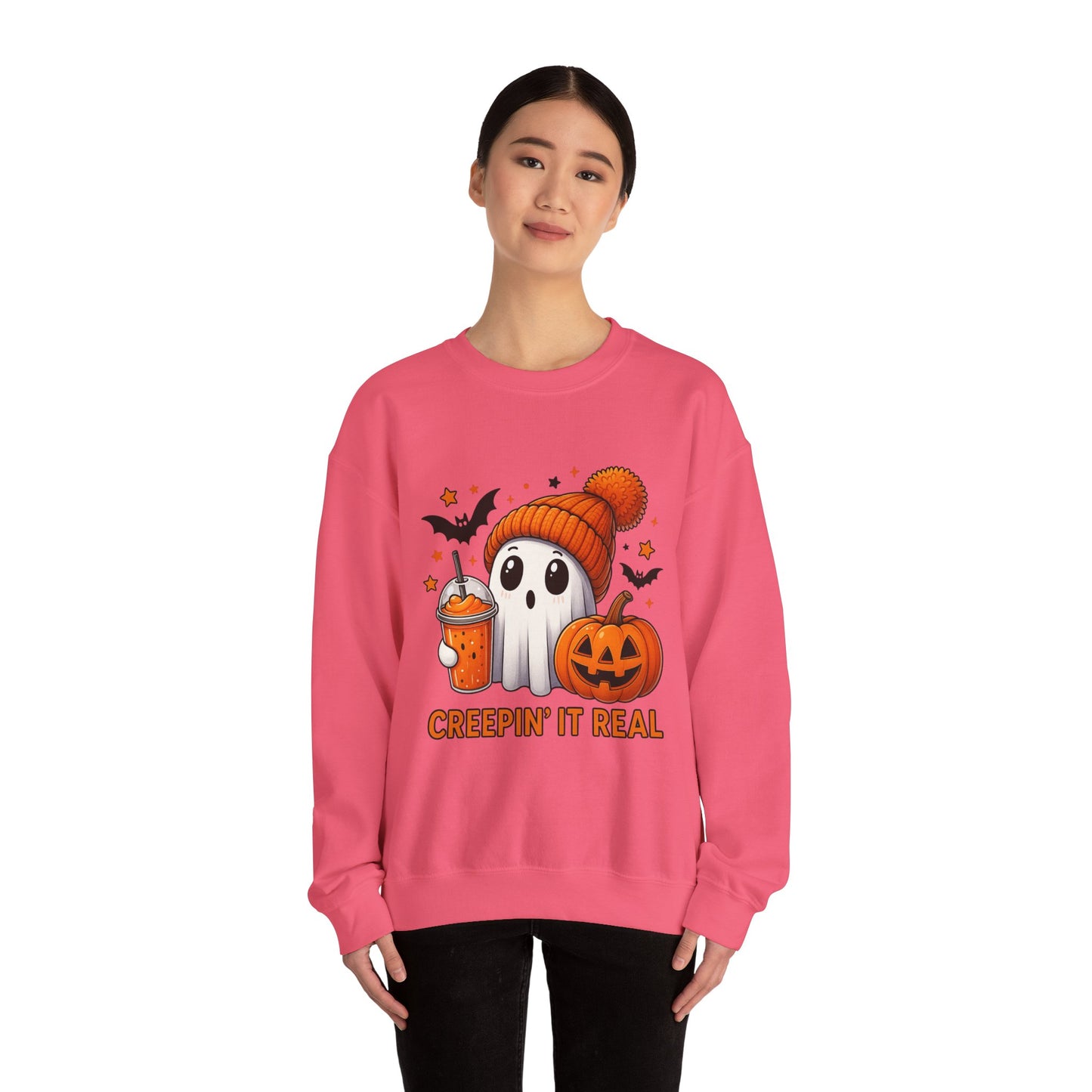 Creepin' It Real Ghost Halloween Sweatshirt