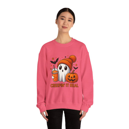 Creepin' It Real Ghost Halloween Sweatshirt