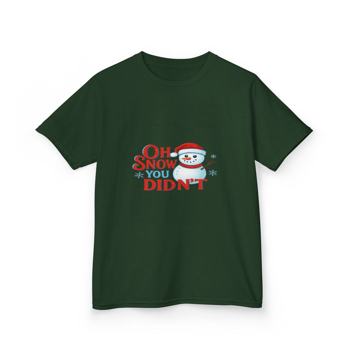 Oh Snow You Didn't! Snowman Dino Christmas Tee
