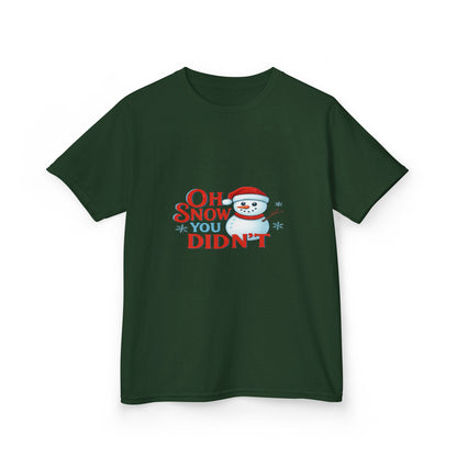 Oh Snow You Didn't! Snowman Dino Christmas Tee