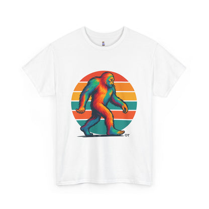 Colorful Bigfoot Unisex T-Shirt, Fun Graphic Tee for Nature Lovers, Perfect for Holidays, Festivals, Camping, Gifts