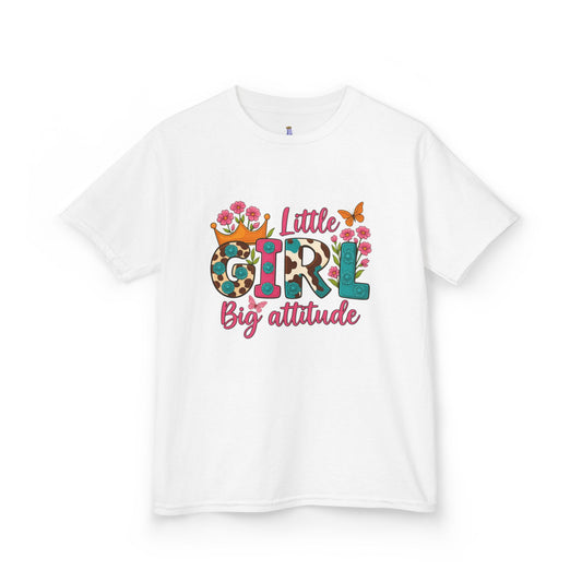Little Girl Big Attitude Tee - Fun Kids Shirt, Birthday Gift, Casual Outfit, Girls Fashion, Playtime Wear