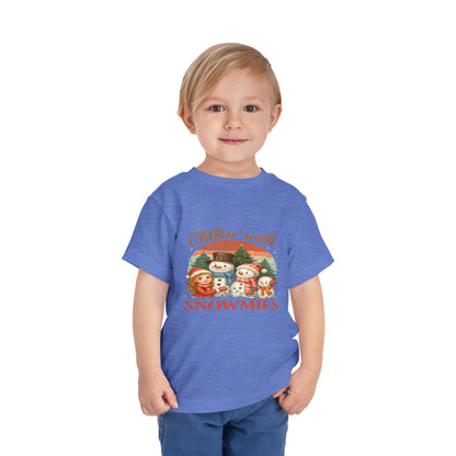 Chillin' With Snowmies Toddler Christmas Tee