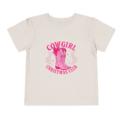 Cowgirl Christmas Club Tee - Pink Retro Holiday Shirt
