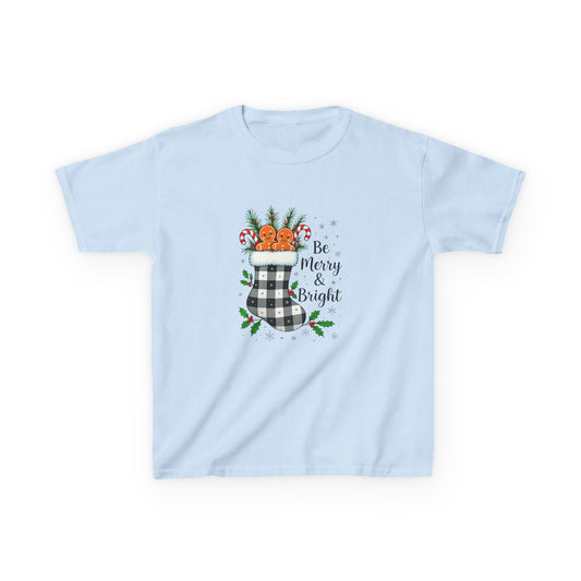 Dino Stocking Christmas Tee - Be Merry & Bright