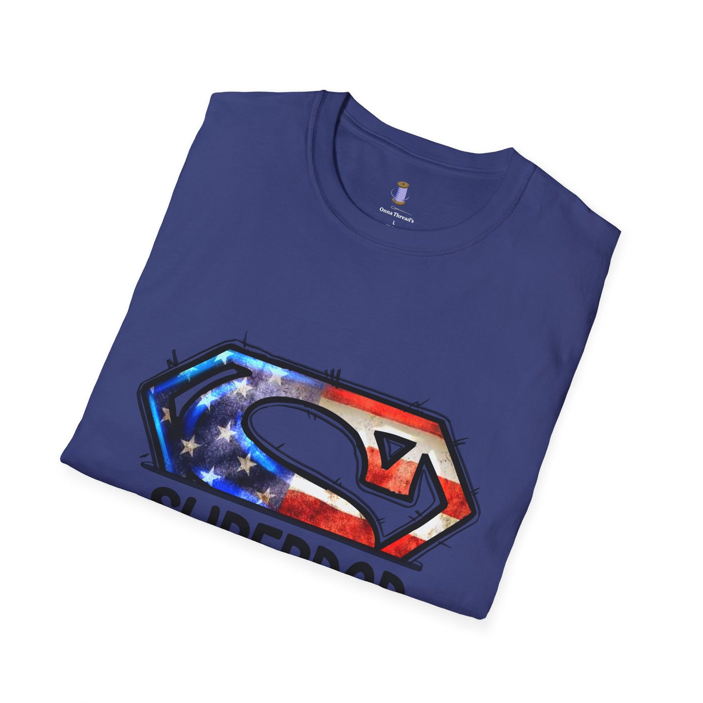 Superdad Unisex Softstyle T-Shirt | Father's Day Gift, Dad Shirt, Superhero Tee, Family T-Shirt, Patriotic Apparel