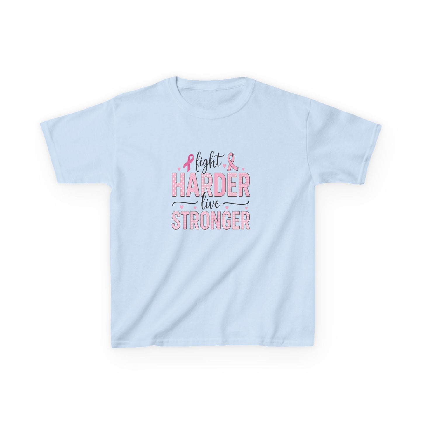 Fight HARDER Live STRONGER - Breast Cancer Awareness Tee