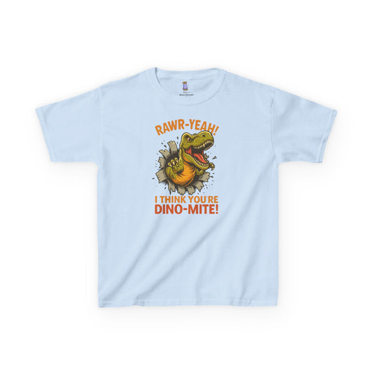Dino-Mite Kids Tee - Fun Dinosaur T-Shirt for Boys and Girls, Perfect for Birthdays, Everyday Play, Dinosaur Lovers, Casual Wear