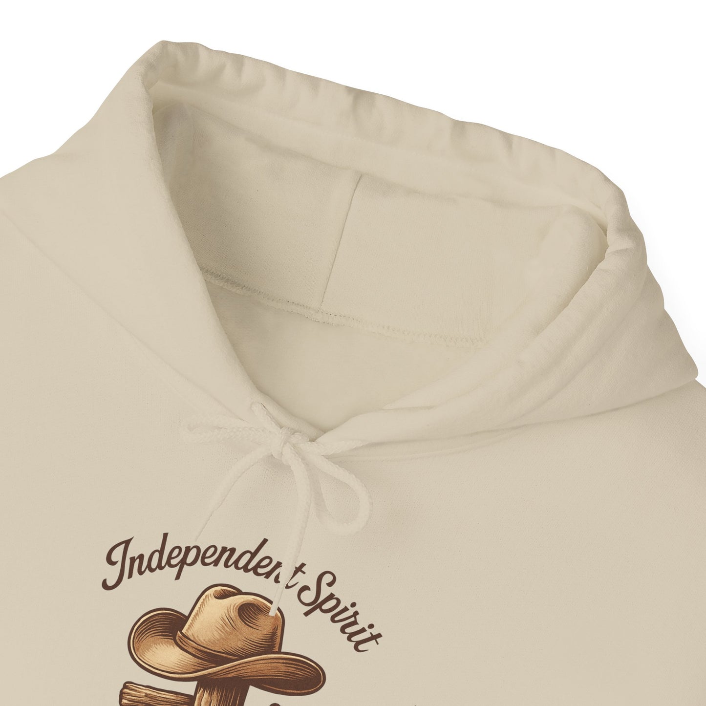 Quiet Swagger Hoodie – "Independent Spirit" Cowboy Hat Graphic Pullover