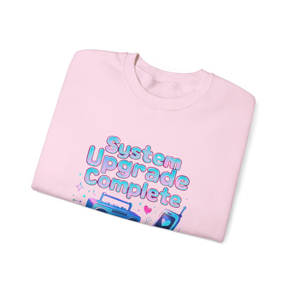 Crewneck Sweatshirt — "System Upgrade Complete" Retro Gaming Graphic