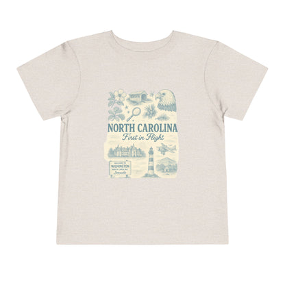 Toddler Tee - NC Landmarks Vintage First in Flight Design