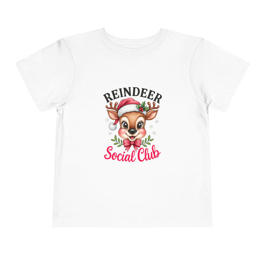 Reindeer Social Club Toddler Christmas Tee