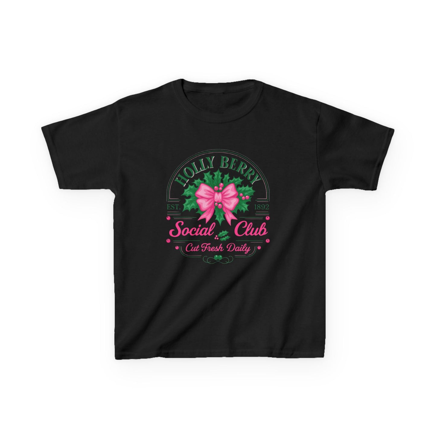 Holly Berry Social Club Dino Kids Christmas Tee