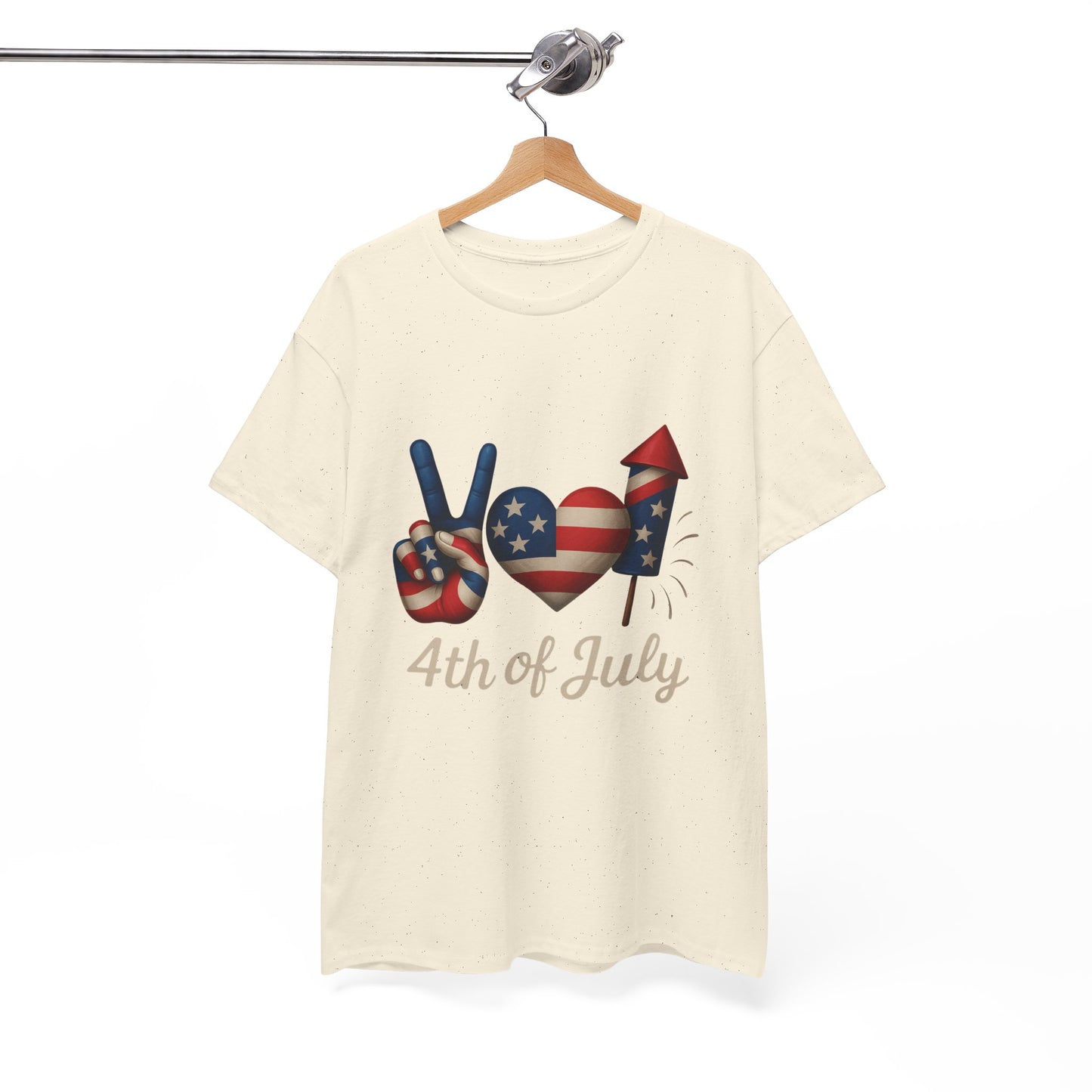 Peace Love Fireworks Tee – Patriotic 4th of July Shirt