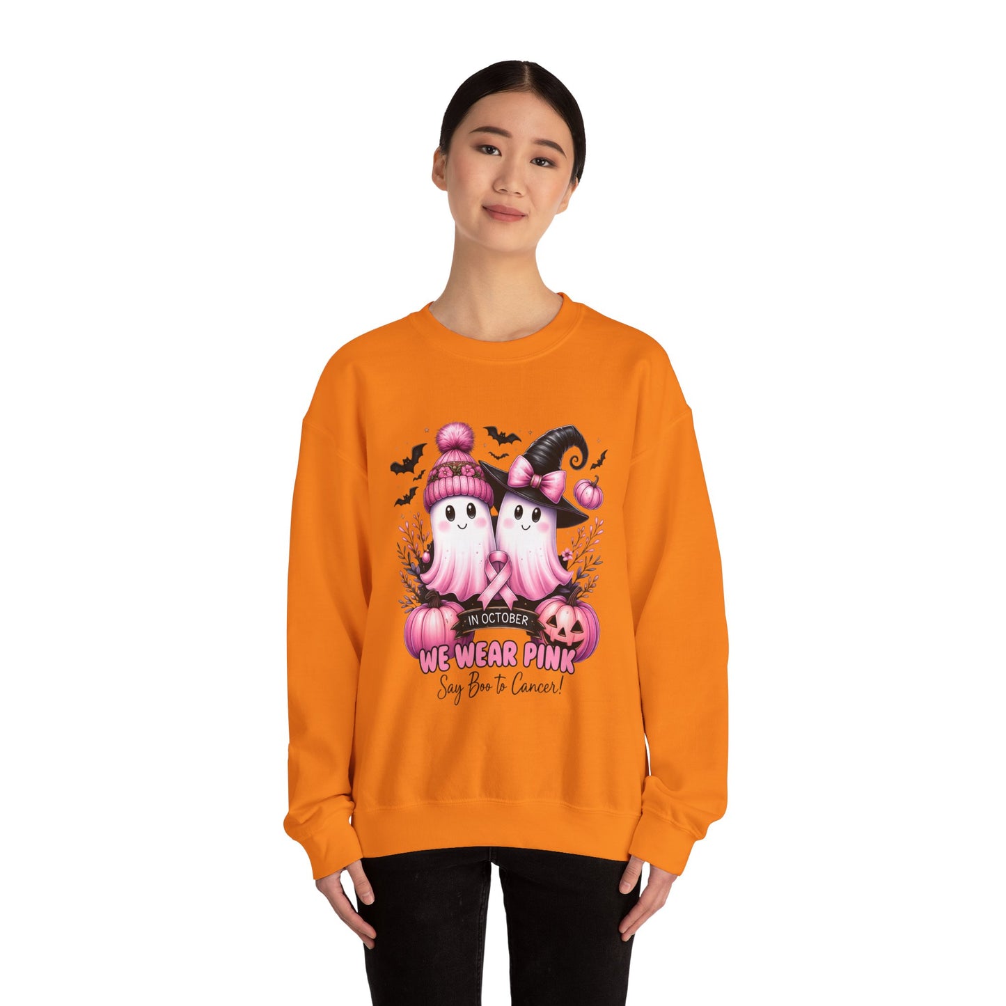 Boo-tiful Breast Cancer Awareness Halloween Crewneck